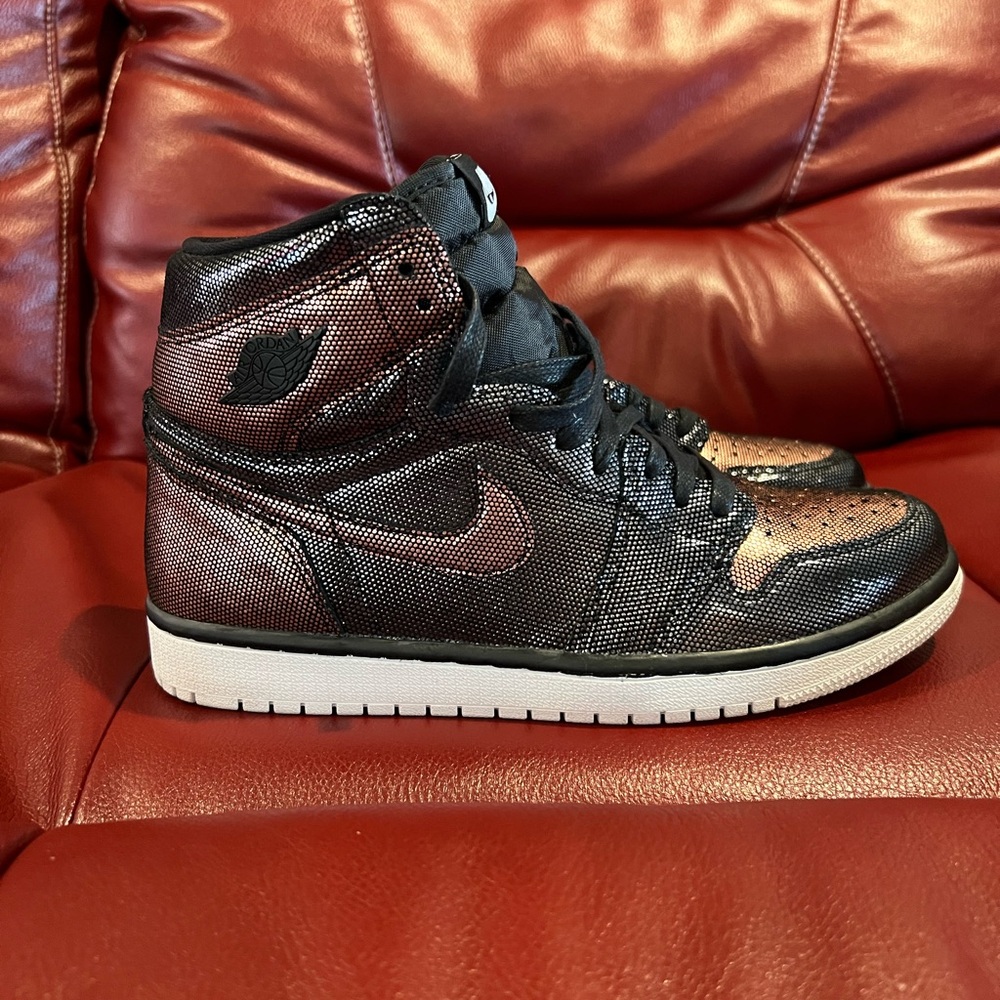 Jordan Black and Bronze Women's Sneakers